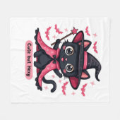 Gotische kitten in roze - lief, maar betoverd Over Fleece Deken (Voorkant (Horizontaal))