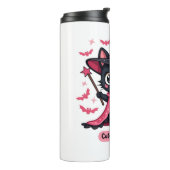 Gotische kitten in roze - lief, maar betoverd Over Thermosbeker (Gedraaid links)