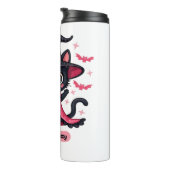 Gotische kitten in roze - lief, maar betoverd Over Thermosbeker (Geroteerd rechts)