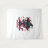 Gotische kitten in roze - lief, maar betoverd Over Wandkleed (Voorkant (horizontaal))