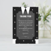 Gotische kleine meid in zwarte jurk Verjaardag Bedankkaart (Staand voorkant)