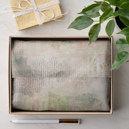 Gotische klok Ephemera Tissuepapier (Geschenk)