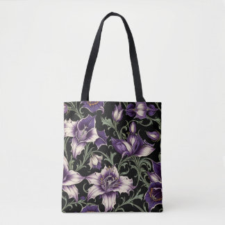 Gotische Klokjes Bloem Zwarte Tote Tas