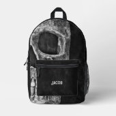 Gotische koele zwart-witte schedel bedrukte rugzak (Voorkant)