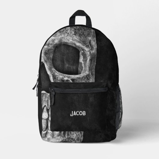 Gotische koele zwart-witte schedel bedrukte rugzak (Voorkant)