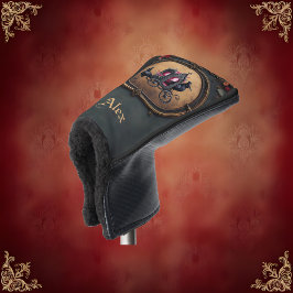 Gotische koets met raven en Rozen. Golfheadcover