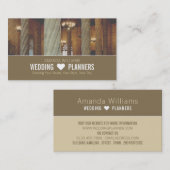 Gotische kolommen, bruiloft-evenementplanner visitekaartje (Voorkant / Achterkant)
