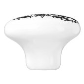 Gotische Konijn Anatomie Keramische Knop (Zijkant)
