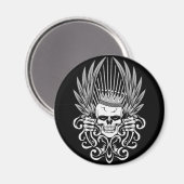 Gotische Koning Schedel Magneet (Voorkant / Achterkant)