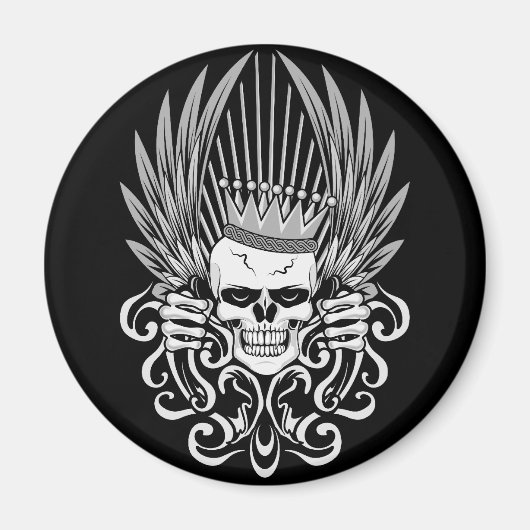 Gotische Koning Schedel Magneet (Voorkant)