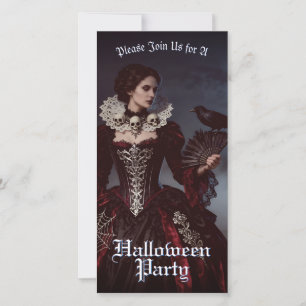 Gotische koningin in een maanverlichte begraafplaa