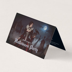 Gotische koningin op het kerkhof van Moonlit Kaart