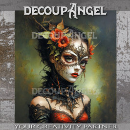 Gotische koningin van de lente decoupage tissuepapier