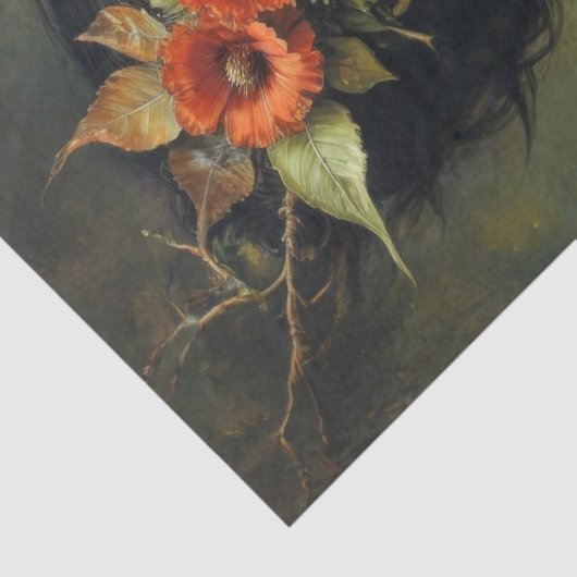 Gotische koningin van de lente decoupage tissuepapier (Detail)