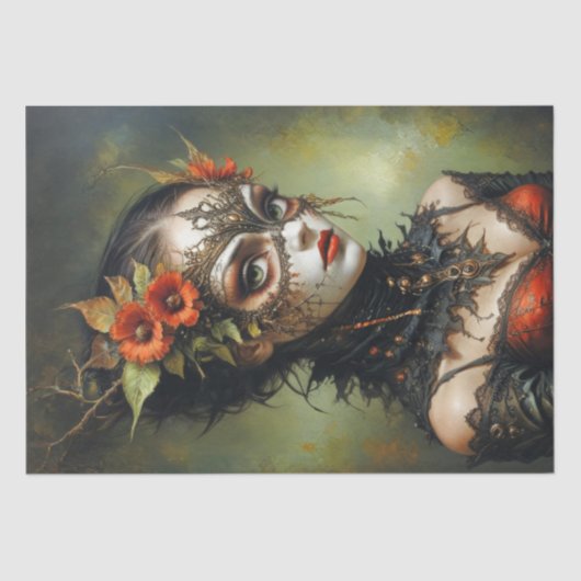 Gotische koningin van de lente decoupage tissuepapier (Voorkant)