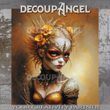 Gotische koningin van de zomer decoupage