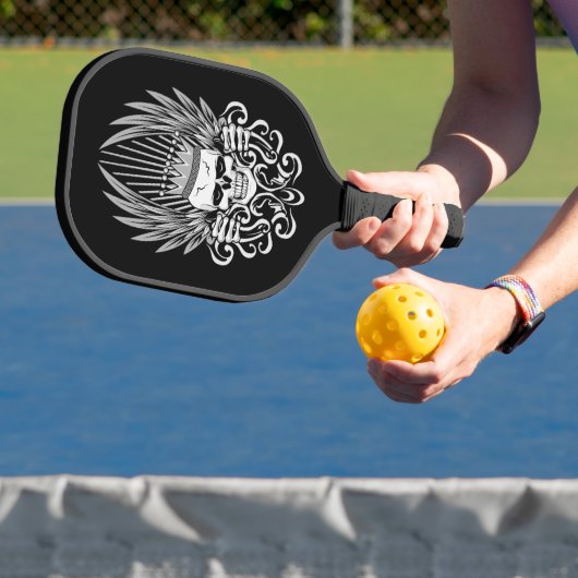 Gotische Konings Schedels Pickleball Paddle (Insitu)