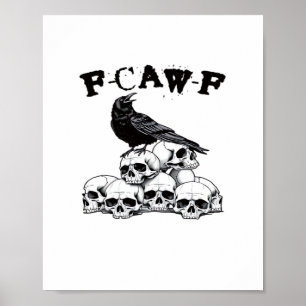 Gotische Kraai F Kraai F Raaf Schedel Halloween Gr Poster