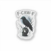 Gotische Kraai F Kraai F Raaf Schedel Halloween Gr Sticker (Voorkant)