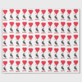 Gotische kraai Valentijnse houden van hart Cadeaupapier (Vlak)