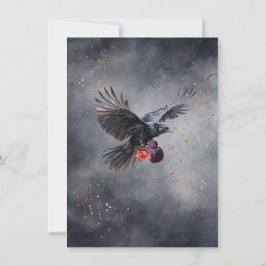 Gotische kraai vampier vleermuis donker humeurig b kaart (Achterkant)