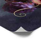 Gotische kraai vampier vleermuis donker humeurig b poster (Hoek)