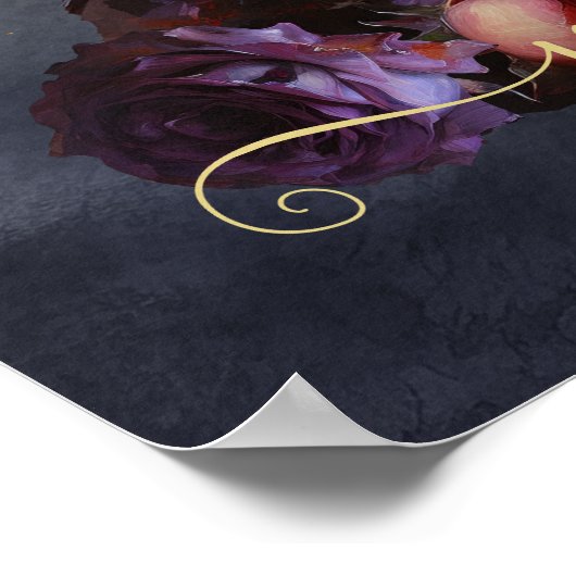 Gotische kraai vampier vleermuis donker humeurig b poster (Hoek)