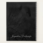 Gotische kraaien en bomen landschapsplanner planner (Achterkant)