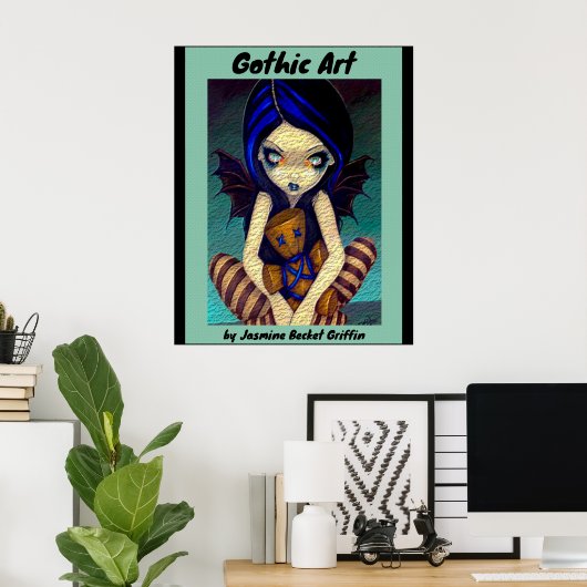 Gotische kunst fee door Jasmine Becket Griffin Poster (Thuiskantoor)