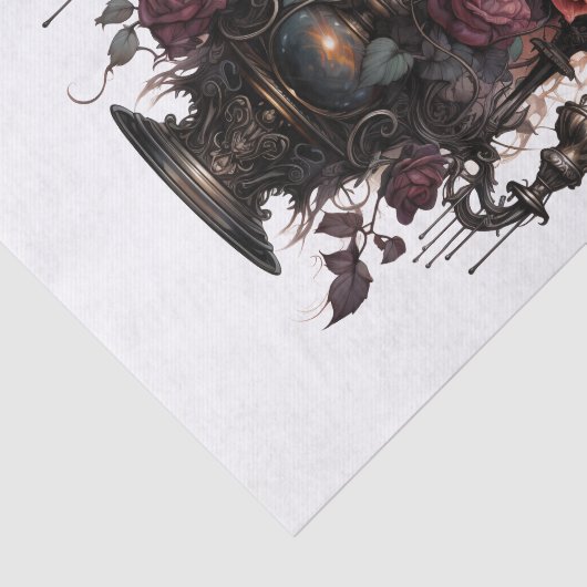 Gotische lantaarn Candelabra voor Decoupage Tissuepapier (Detail)