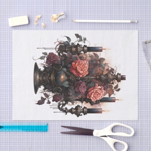 Gotische lantaarn Candelabra voor Decoupage Tissuepapier (Craft)