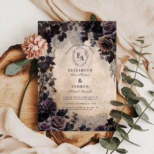 Gotische Lavendel Kant & Rozen Romance Kaart