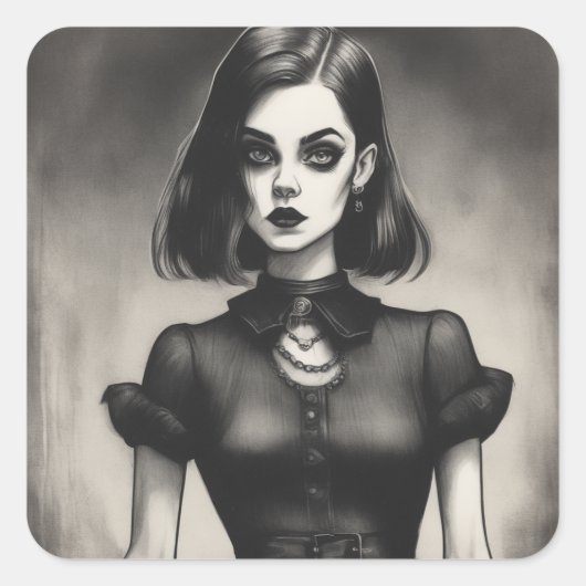 Gotische LBD Sticker voor Elegante Stijl (Voorkant)