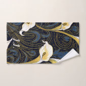 Gotische Lelie Bloemen Monogram Pickleball Handdoe Handdoek (Handdoek)