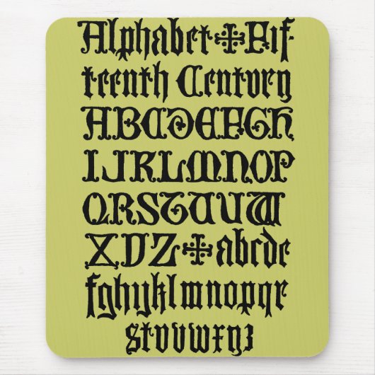 Gotische letters muismat (Voorkant)