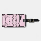 Gotische Licht Roze Zwart Bloemen Spirit Board Bagagelabel (Voorkant horizontaal)