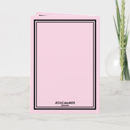 Gotische Licht Roze Zwart Bloemen Spirit Board Kaart (Achterkant)