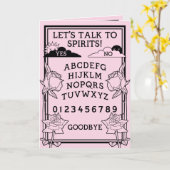 Gotische Licht Roze Zwart Bloemen Spirit Board Kaart (Gele Bloem)