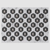 Gotische lichtgrijze bloemenschedel Halloween Tissuepapier (Voorkant)