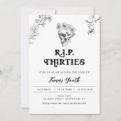 Gotische Liefde 40e Verjaardag Uitnodiging, RIP 30 Kaart (Voorkant)