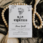 Gotische Liefde 40e Verjaardag Uitnodiging, RIP 30 Kaart<br><div class="desc">Geniet van de betoverende wereld van het "Gothic Love"-collectie, waar donkere allure delicate schoonheid ontmoet. Ontdek een boeiende versmelting van gotische schedels, ingewikkelde skeletten en de tedere essentie van romance. Elk stuk is versierd met etherische botanische stoffen, weven een ingewikkeld tapijt van de mystiek van de natuur in de donkere...</div>