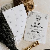 Gotische Liefde 40e Verjaardag Uitnodiging, RIP 30 Kaart