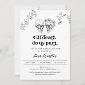 Gotische liefde Halloween bruids douche uitnodigin Kaart (Voorkant)