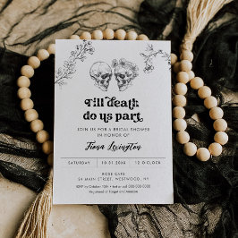 Gotische liefde Halloween bruids douche uitnodigin Kaart