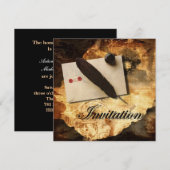  gotische liefde steampunk bruiloft kaart (Voorkant / Achterkant)