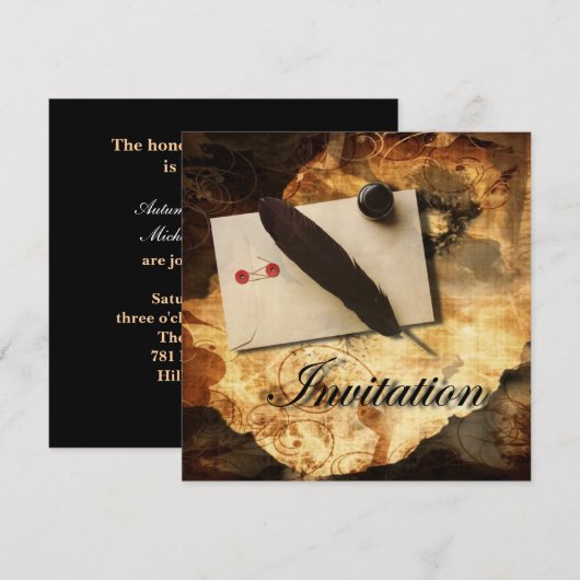 gotische liefde steampunk bruiloft kaart (Voorkant / Achterkant)