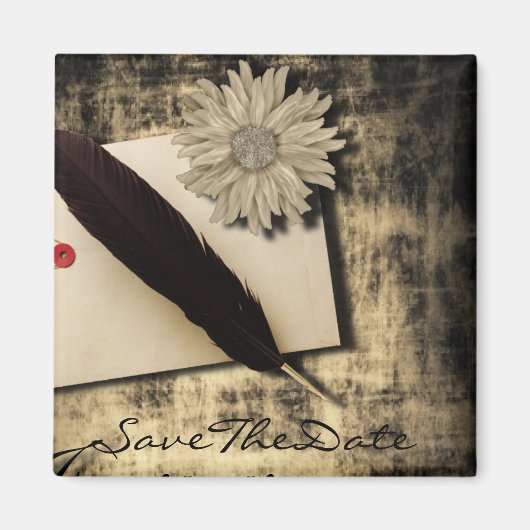  gotische liefde steampunk bruiloft magneet (Voorkant)