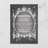 Gotische lijst rustieke accommodatie trouwkaarten informatiekaartje (Voorkant)