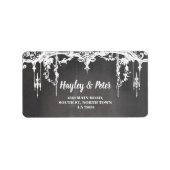 Gotische Lijst rustieke adreslabel Stickers bruilo (Voorkant)