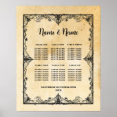 Gotische Lijsten tafel bruiloft Halloween zitschem Poster